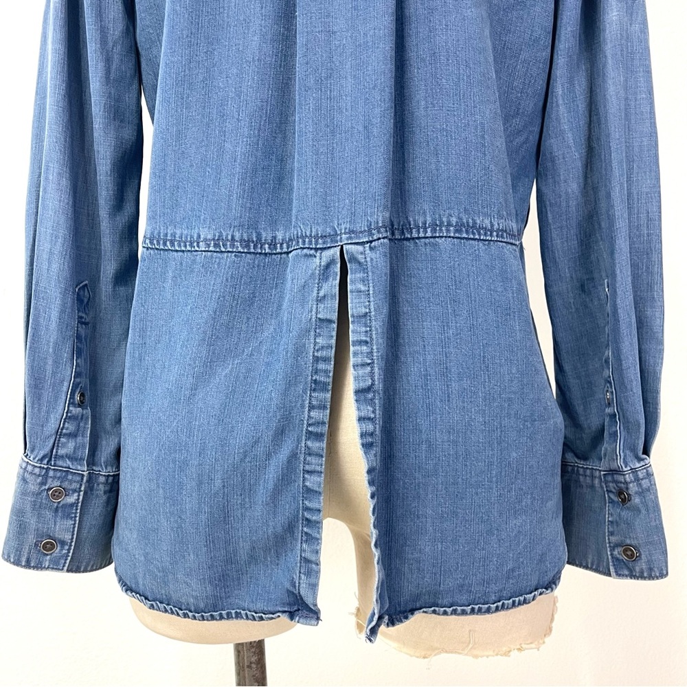 Cloth & Stone- Chambray Split Back Button Down Sh… - image 8